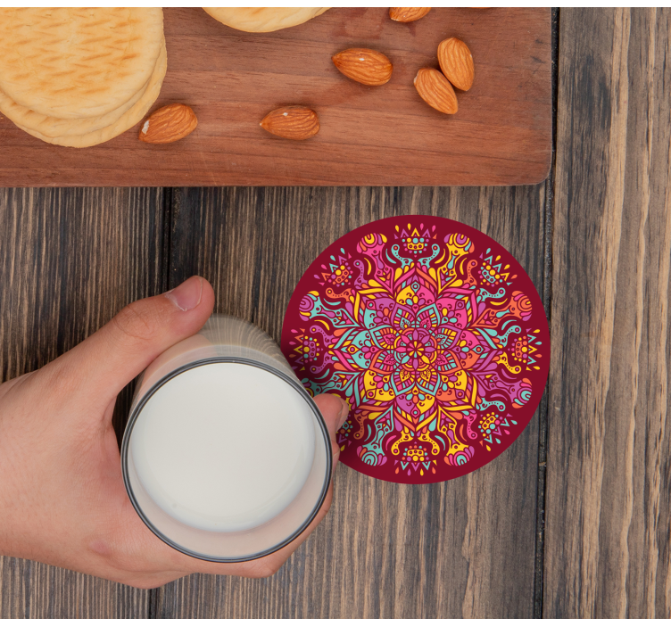 Mandala runt fler glasunderlägg - Tenstickers