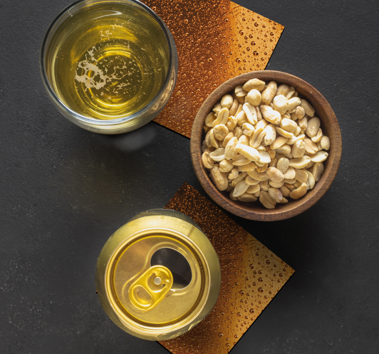 Mörk öl textur glasunderlägg - Tenstickers