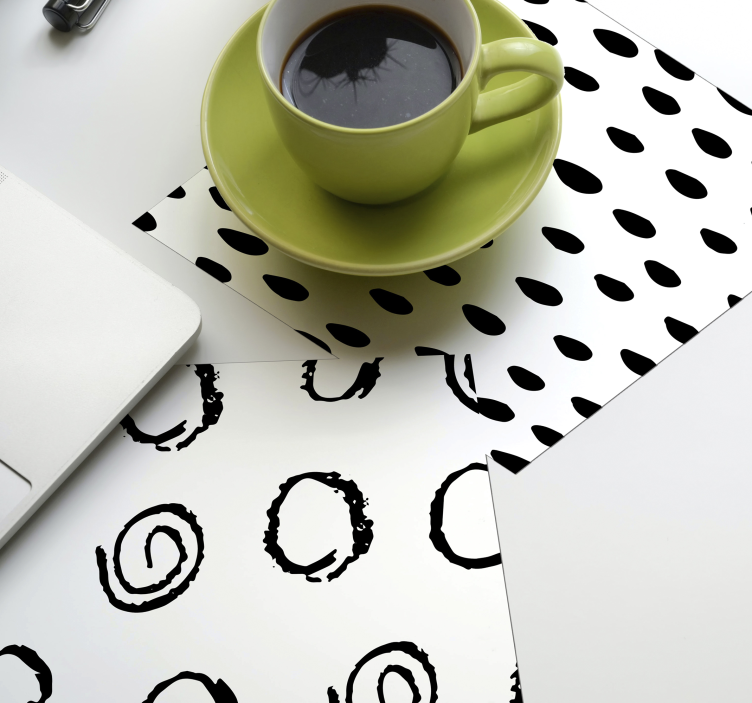 Olika mönster modern glasunderlägg - Tenstickers