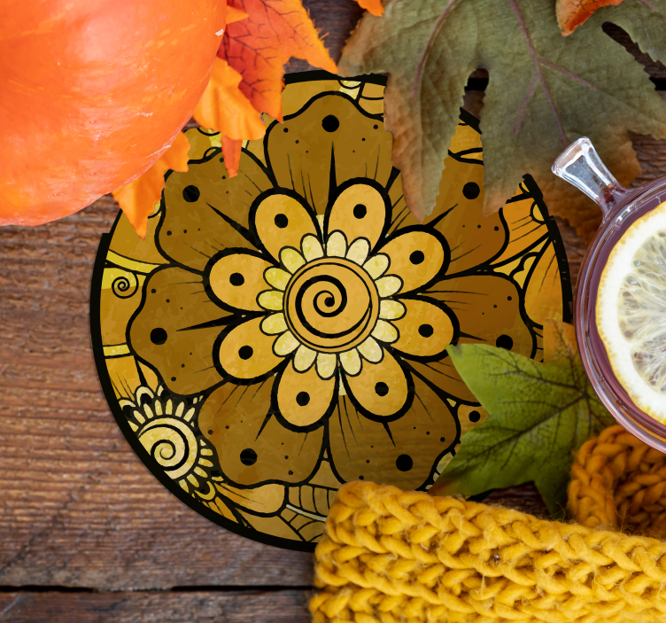 Paisley indisk stil drink glasunderlägg - Tenstickers