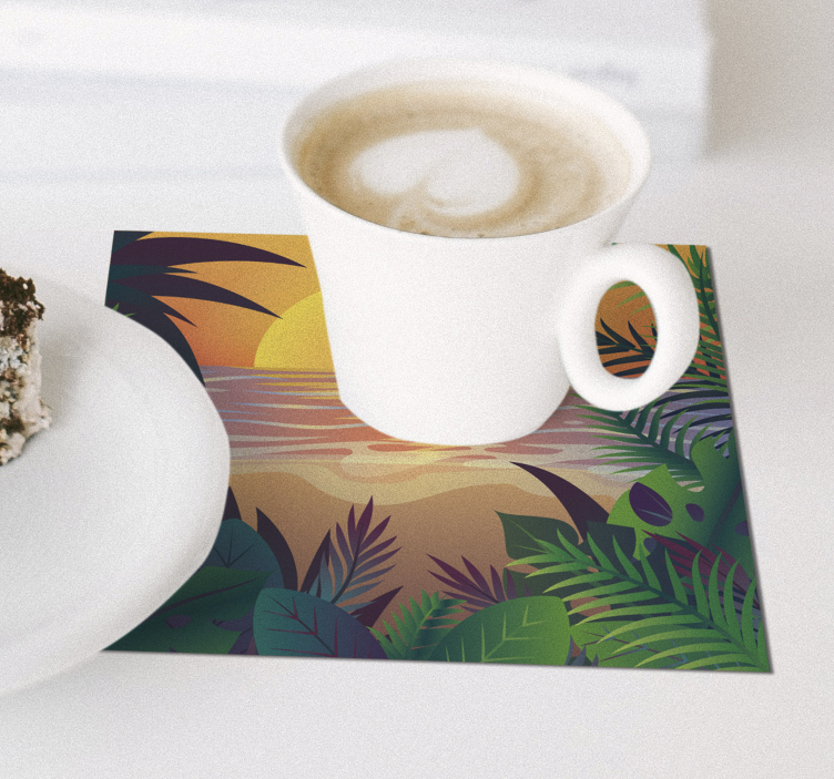 Retro sun beach 70-talsunderlägg - Tenstickers