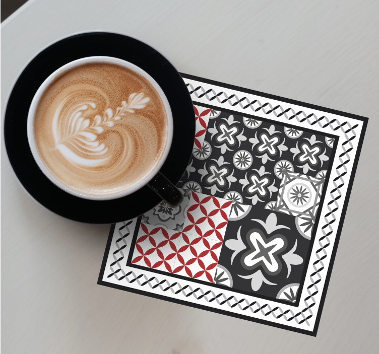 "scarlet" collage kakel glasunderlägg - Tenstickers