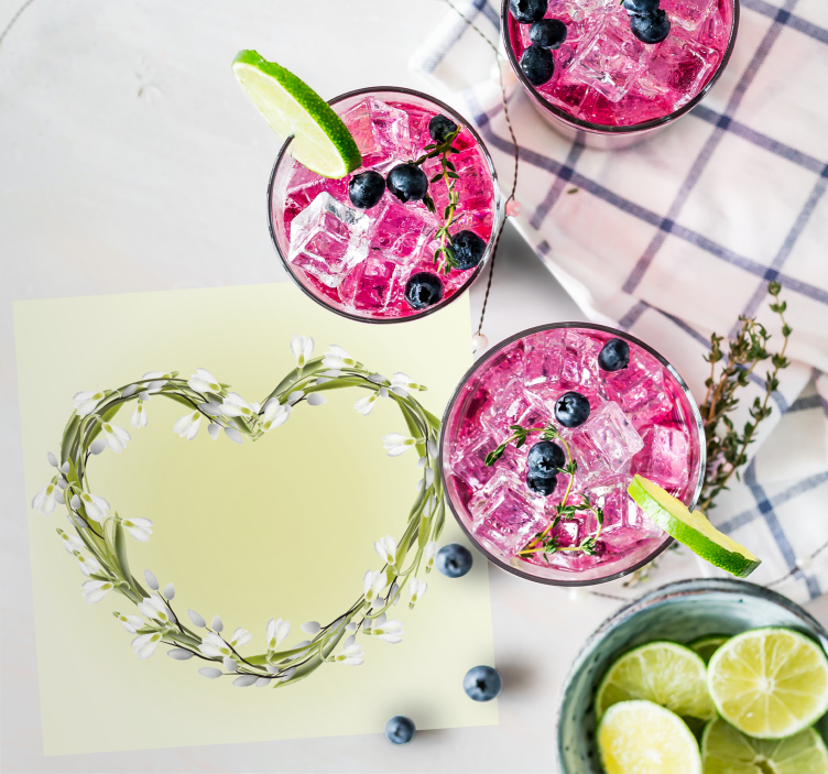 Söta snödroppar hjärta designa fler glasunderlägg - Tenstickers