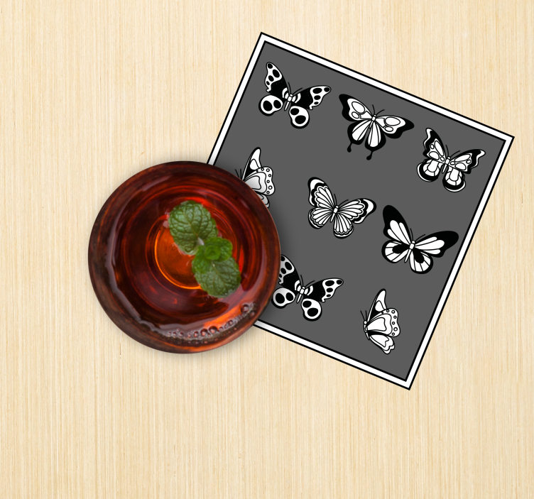 Svart grupp av fjärilar kustfartyg - Tenstickers