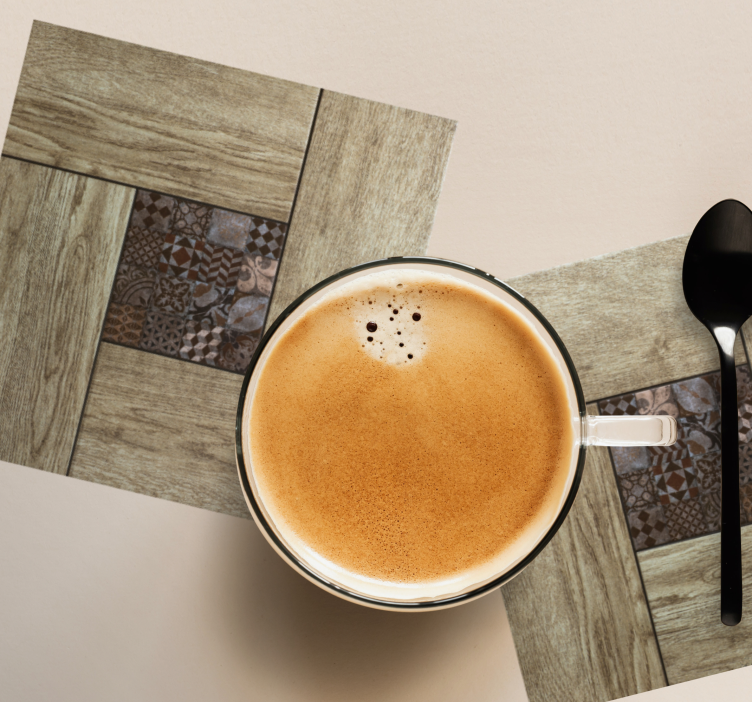 Träplattor effekt textur glasunderlägg - Tenstickers