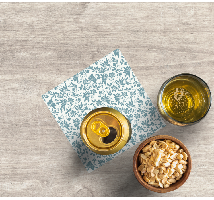 Turkosblommiga kakelunderlägg - Tenstickers