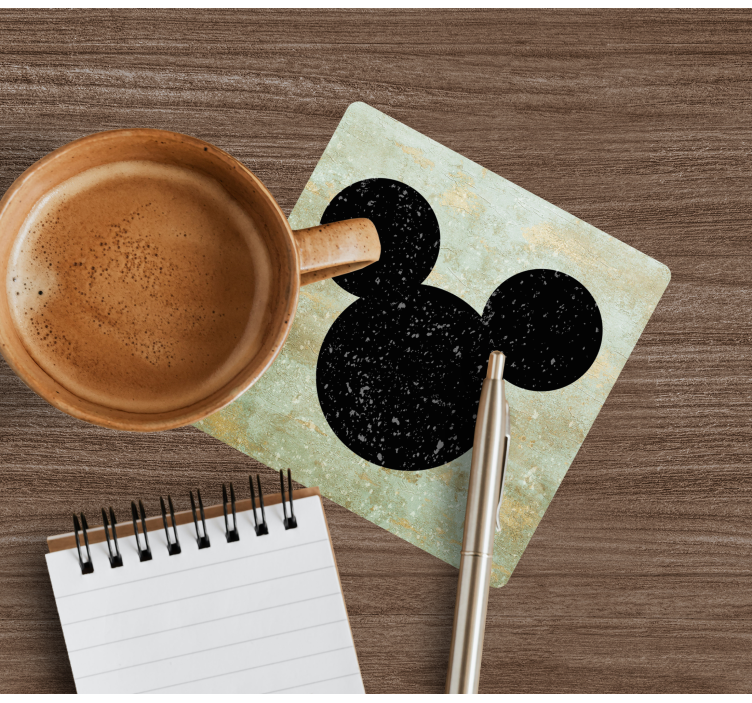 Vintage mickey mouse glasunderlägg - Tenstickers