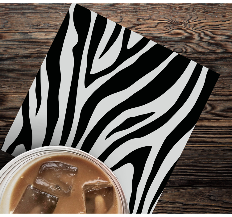 Zebrarandigt glasunderlägg - Tenstickers