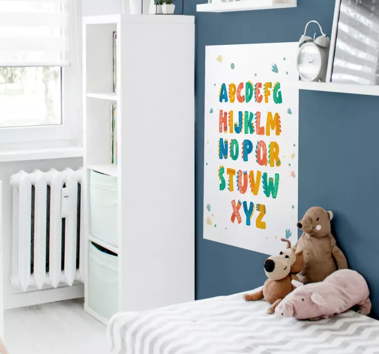 Dinosauriebokstäver poster - Tenstickers