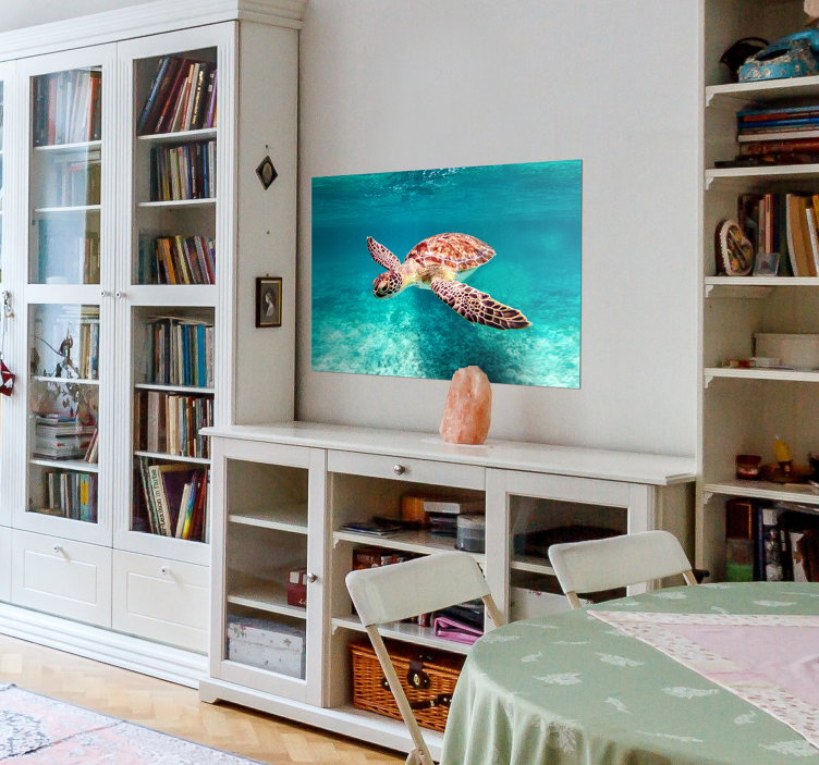 Havssköldpadda poster med djur - Tenstickers