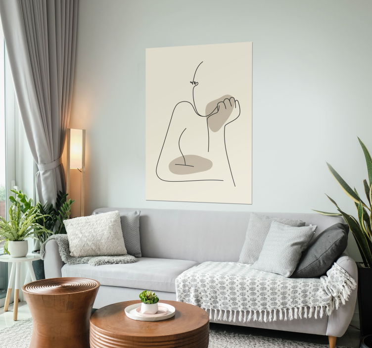 Abstrakt linjekonst främre affisch - Tenstickers