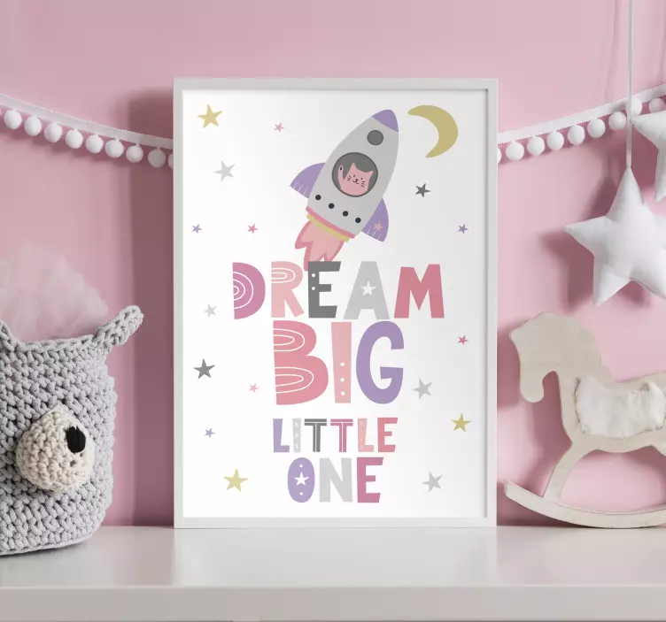 Dröm stor liten Poster barnrum - Tenstickers