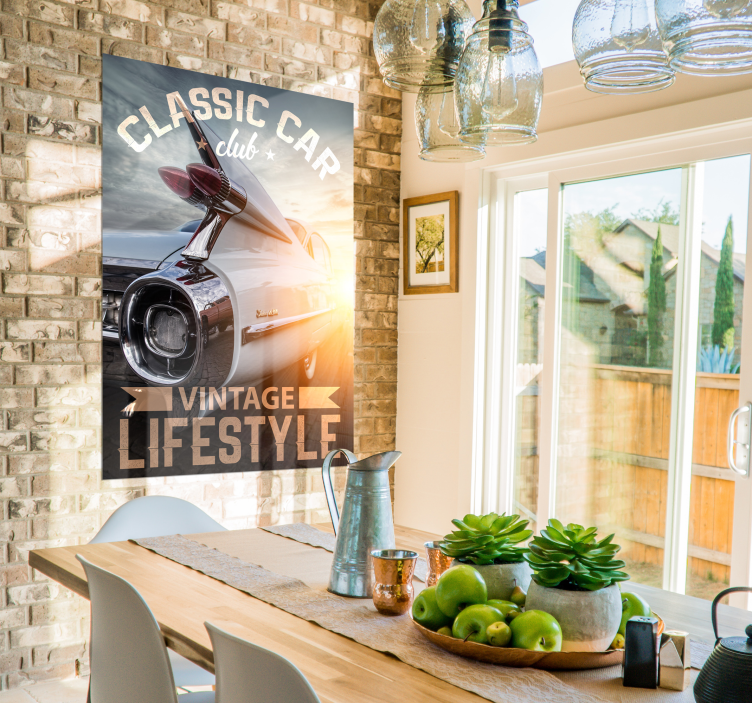 Klassisk bil klubb vintage affisch - Tenstickers