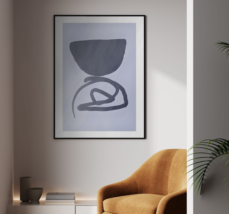 Lila ram abstrakt poster - Tenstickers