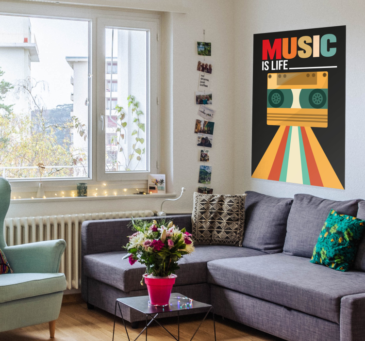 Musik citat affisch design - Tenstickers