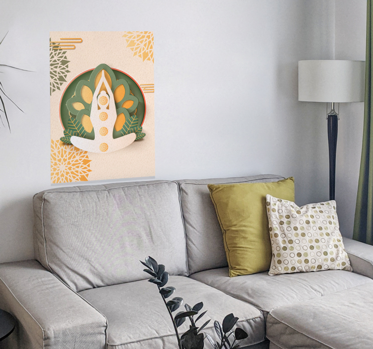 Namaste yoga zen poster till stuen - Tenstickers