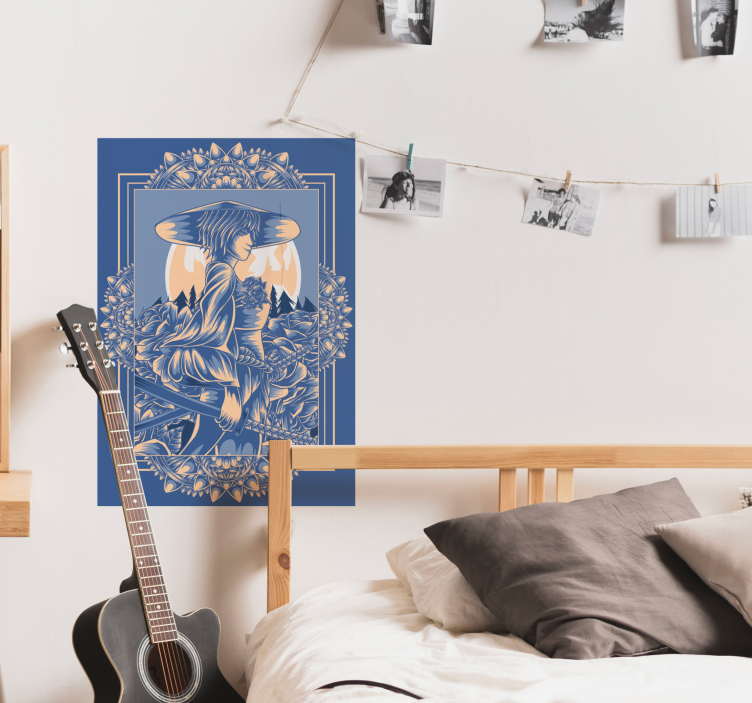 Samurai anime affischtryck - Tenstickers