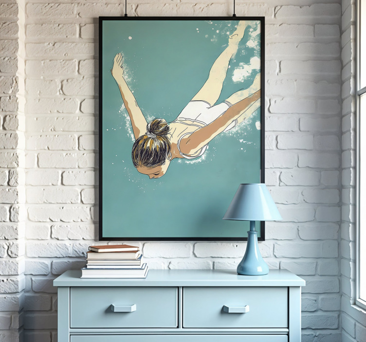 Simmare affisch konstnärlig teckning - Tenstickers