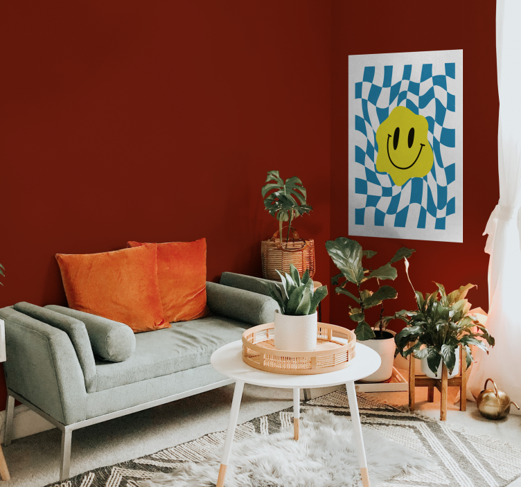 Groovy smiley poster tryck - Tenstickers