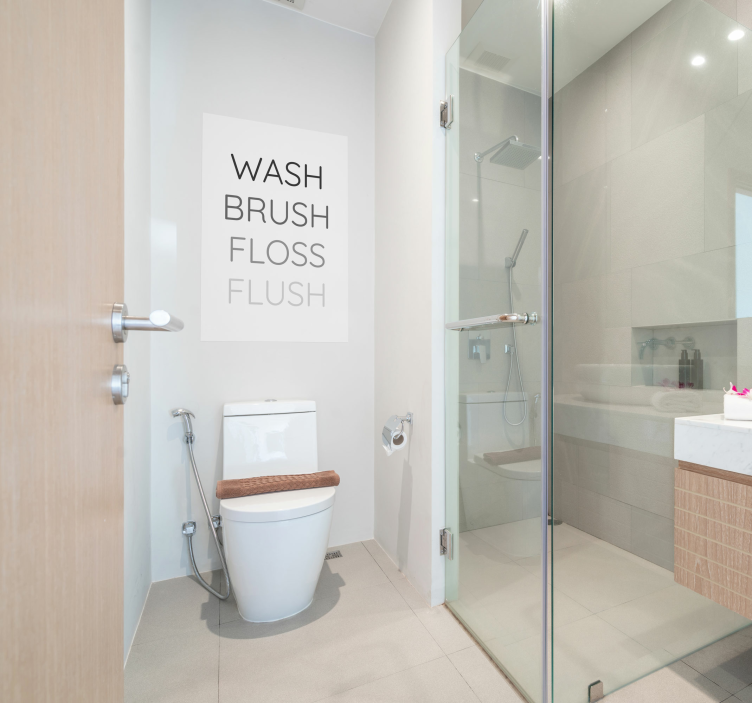 Tvättborste flush poster - Tenstickers