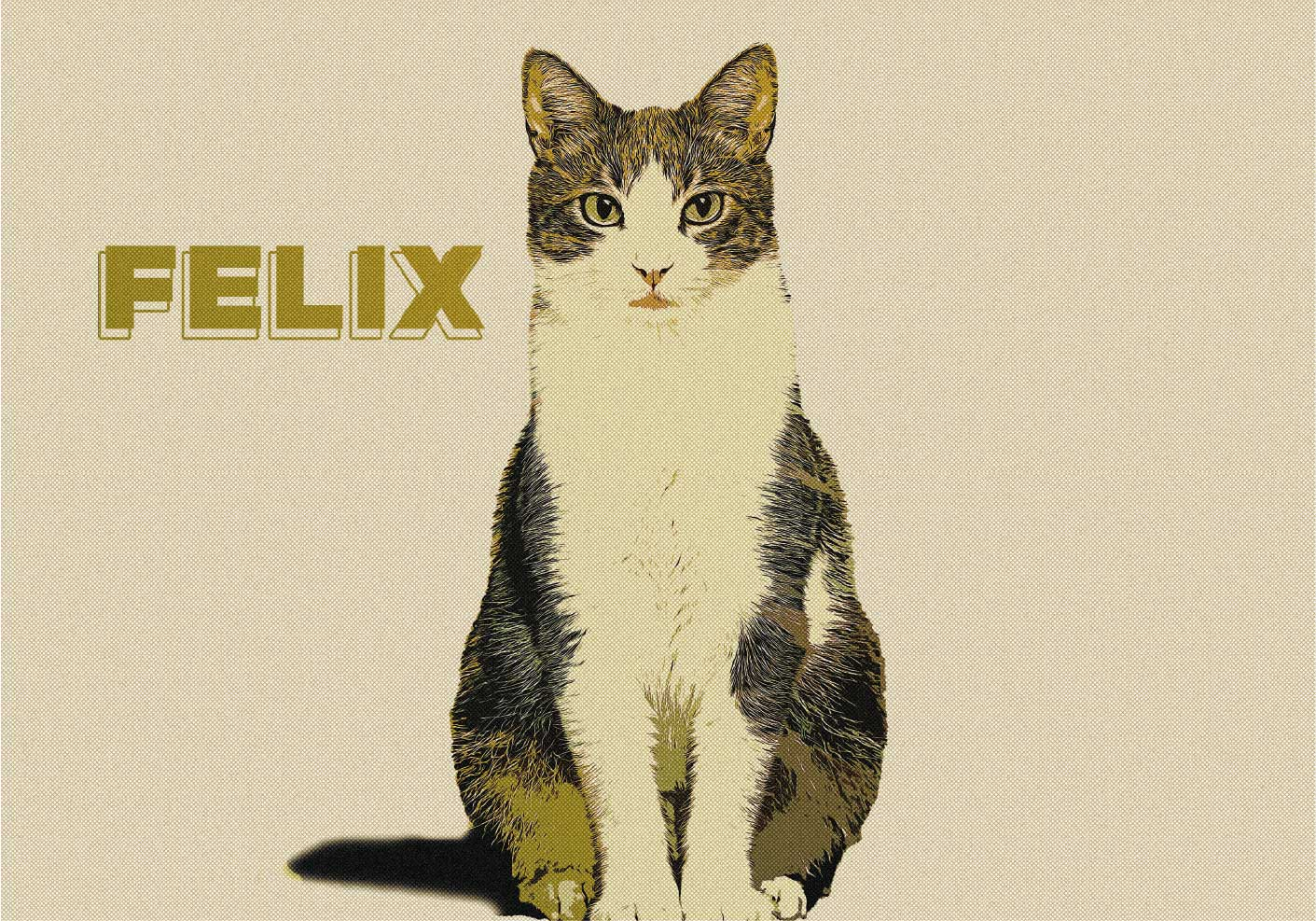 Personlig illustration halvton Poster andra djur - Tenstickers