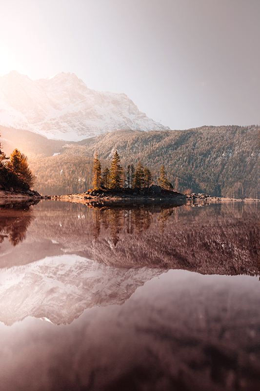 Nordiska bergen realistisk fotoaffisch - Tenstickers