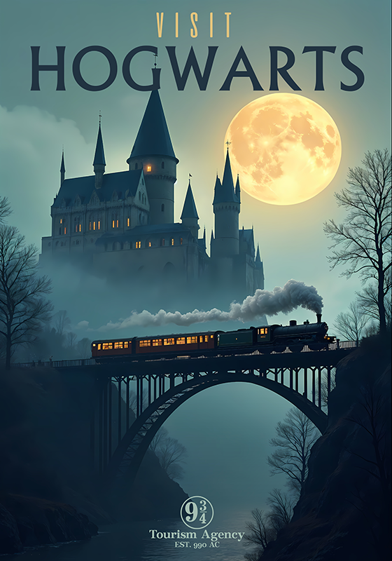 Besök hogwarts Poster ungfödd - Tenstickers