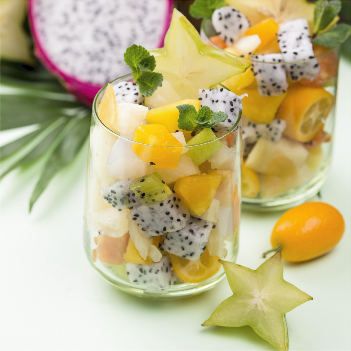 Mango och gröna glas poster kök - Tenstickers