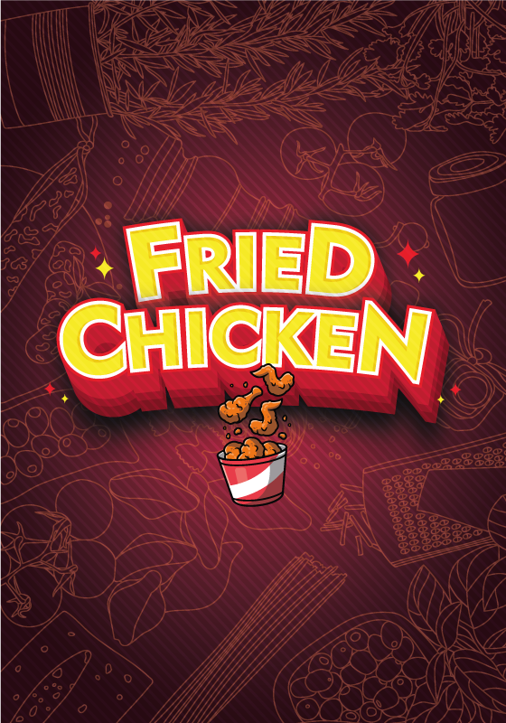 Poster kök graffiti taco friterad kyckling - Tenstickers