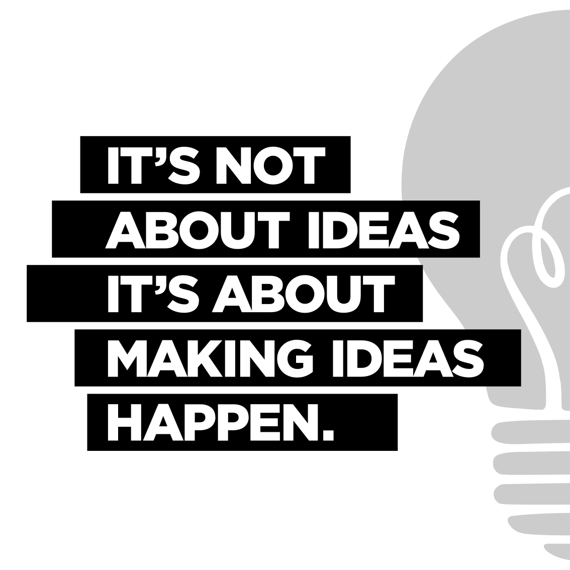 Poster kontor text om idéer - Tenstickers