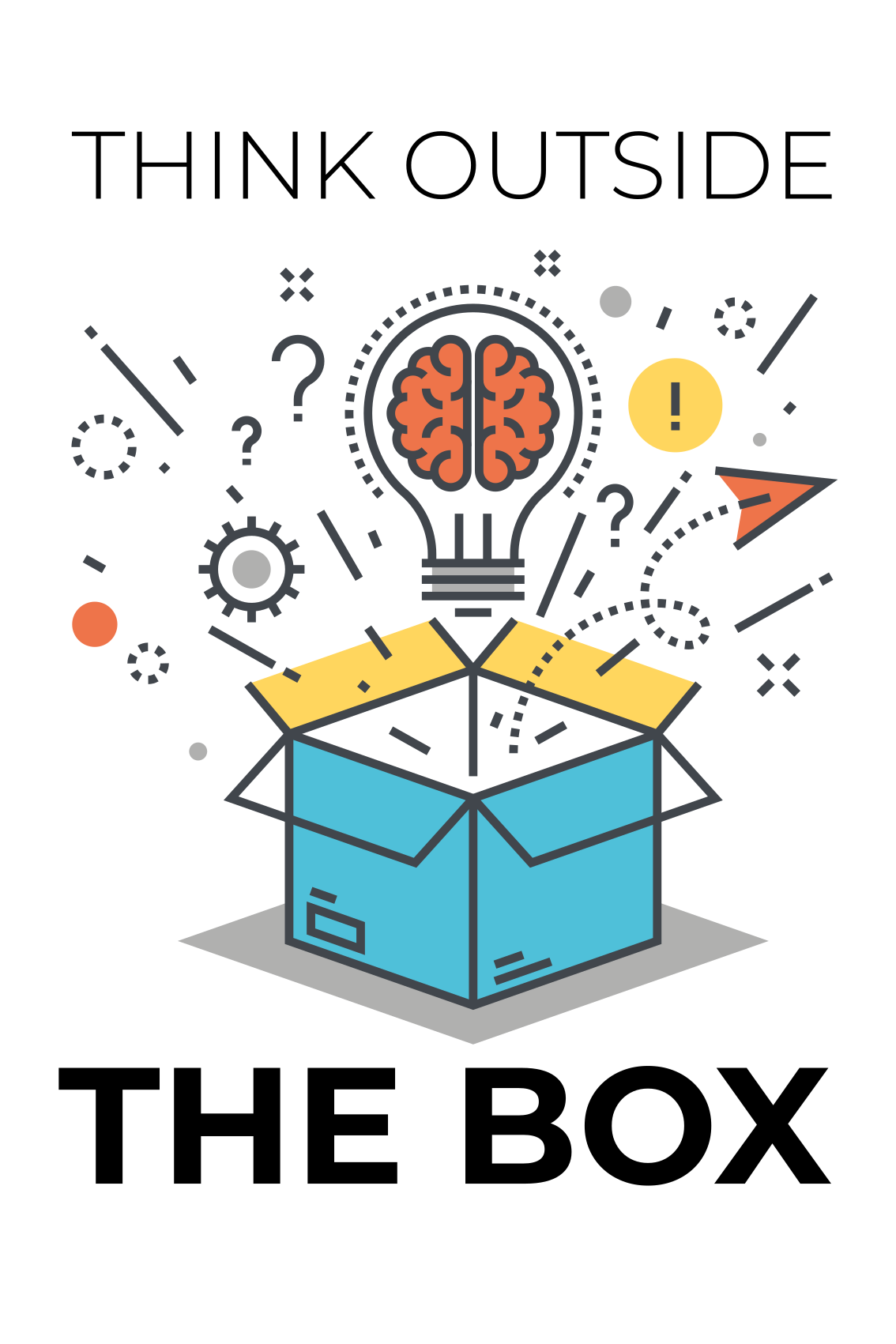 Poster kontor tänk utanför boxen - Tenstickers