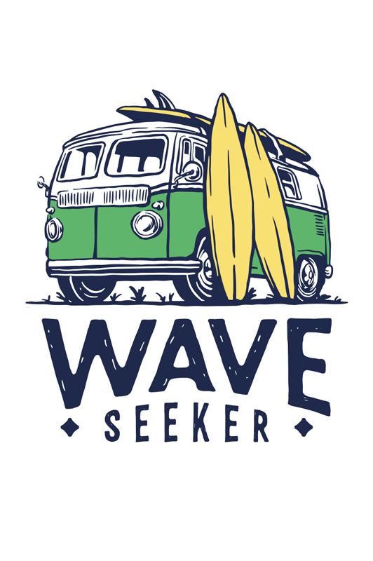 Poster ungfödd juvenil surfero van - Tenstickers