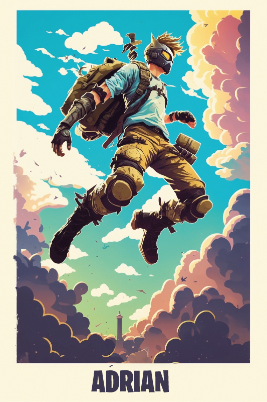 Poster ungfödd med episk karaktär och namn - Tenstickers