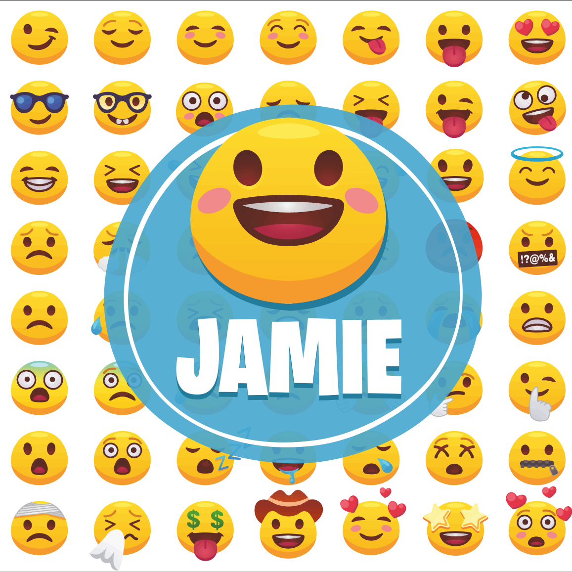 Poster ungfödd med namn och emojis - Tenstickers