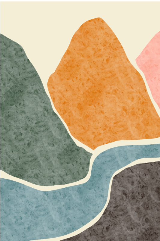 Poster vardagsrum modern abstrakt målning - Tenstickers