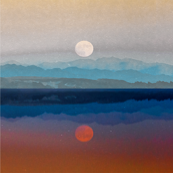 Poster vardagsrum vacker måndesign - Tenstickers