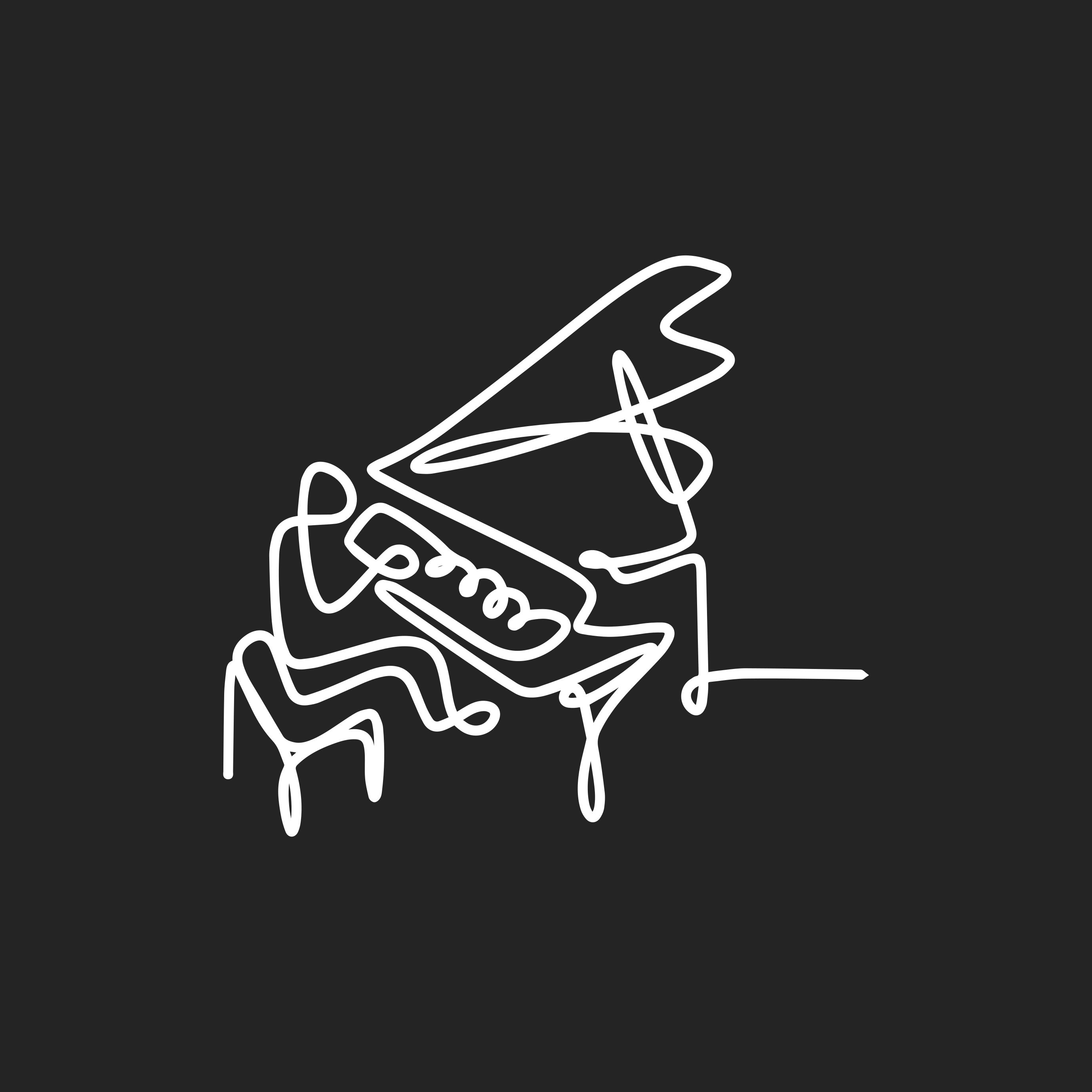 Poster vardagsrum söt pianolinjeillustration - Tenstickers