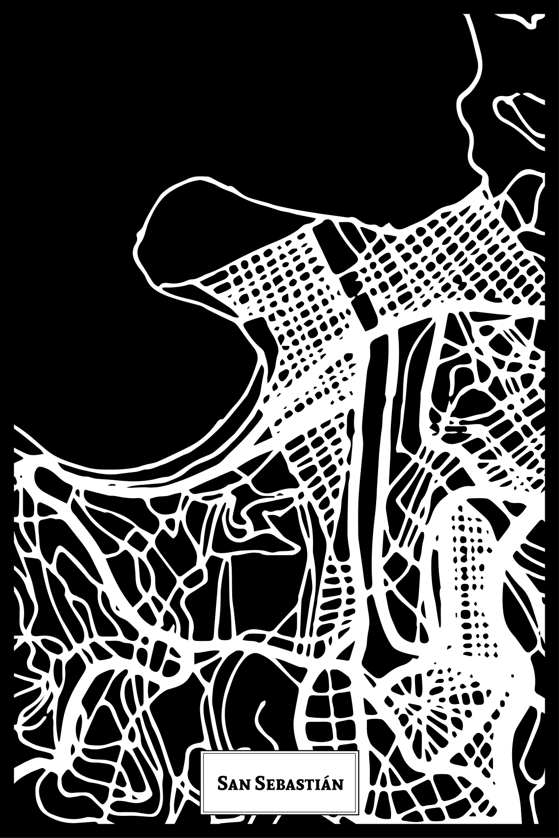 Poster vardagsrum mapa topografisk san sebastián - Tenstickers