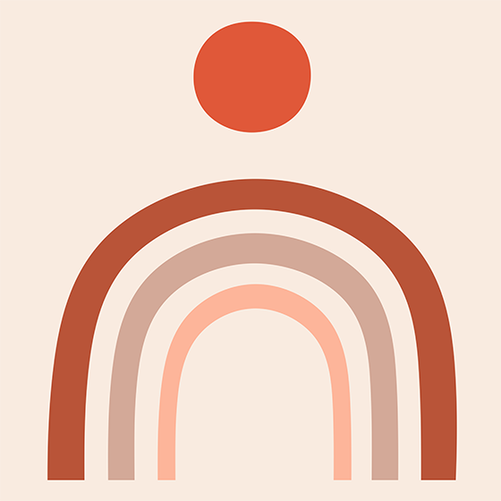 Poster vardagsrum regnbåge konst - Tenstickers