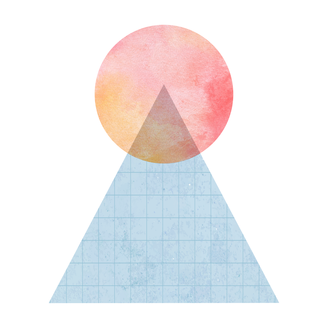 Poster vardagsrum sol och väggkonst triangel - Tenstickers