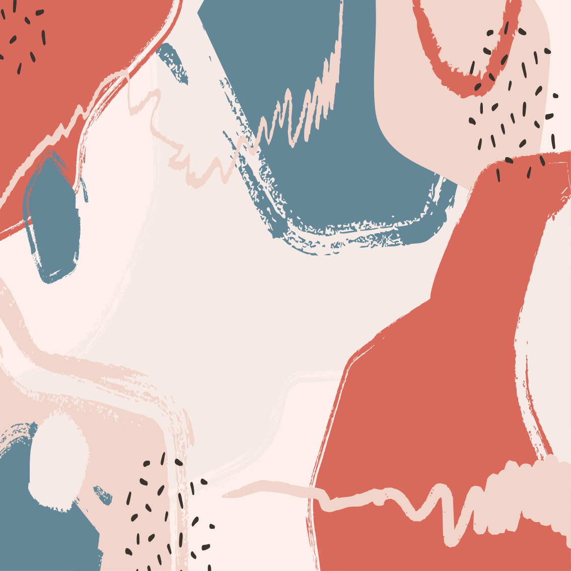 Poster vardagsrum abstrakt väggkonst former - Tenstickers