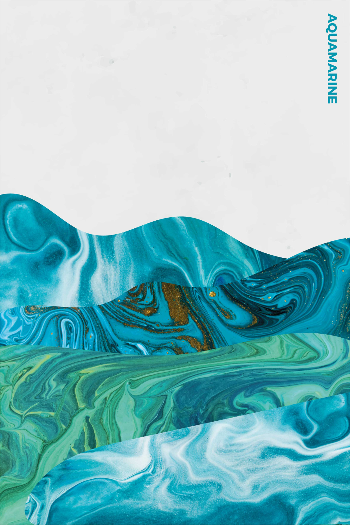 Poster vardagsrum med akvamarina kurvor - Tenstickers