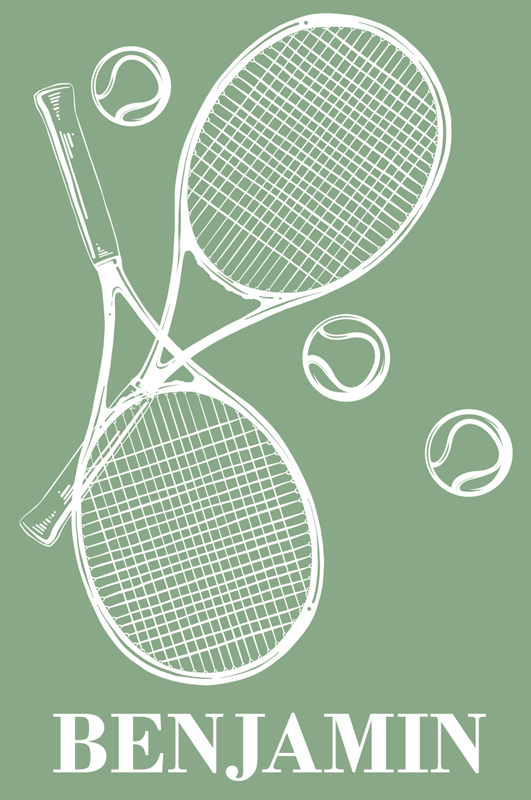 Poster barnrum personlig tennis - Tenstickers