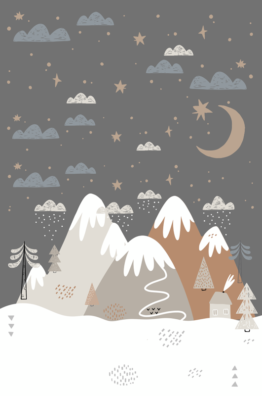 Poster barnrum berg - Tenstickers