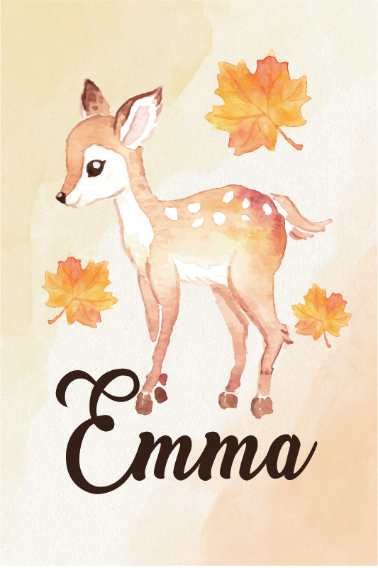 Poster barnrum rådjur - Tenstickers