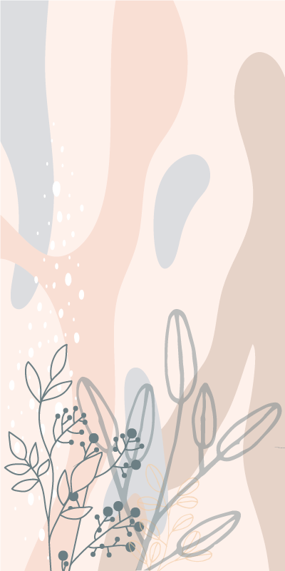 Poster blommor och växter elegant blommig silhuett - Tenstickers