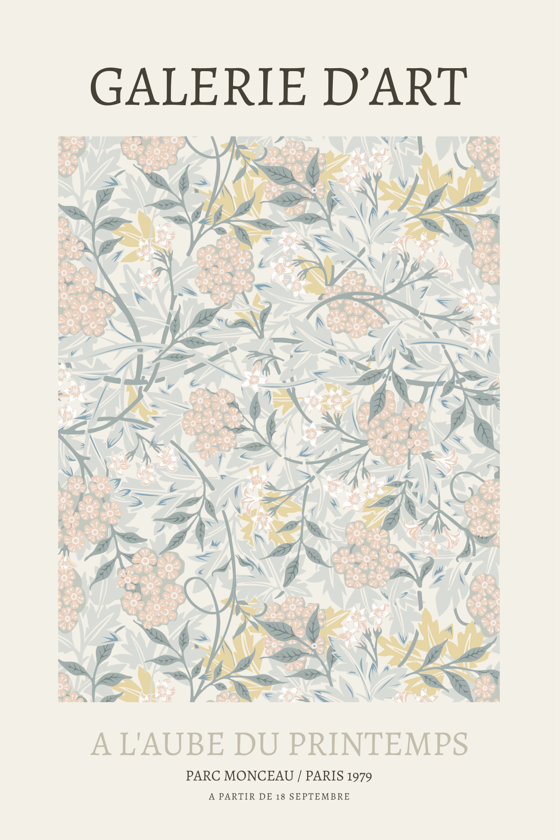 Poster text galerie d'art affisch - Tenstickers