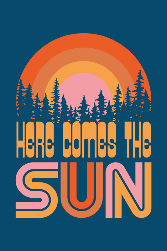 Vintage sun poster text - Tenstickers