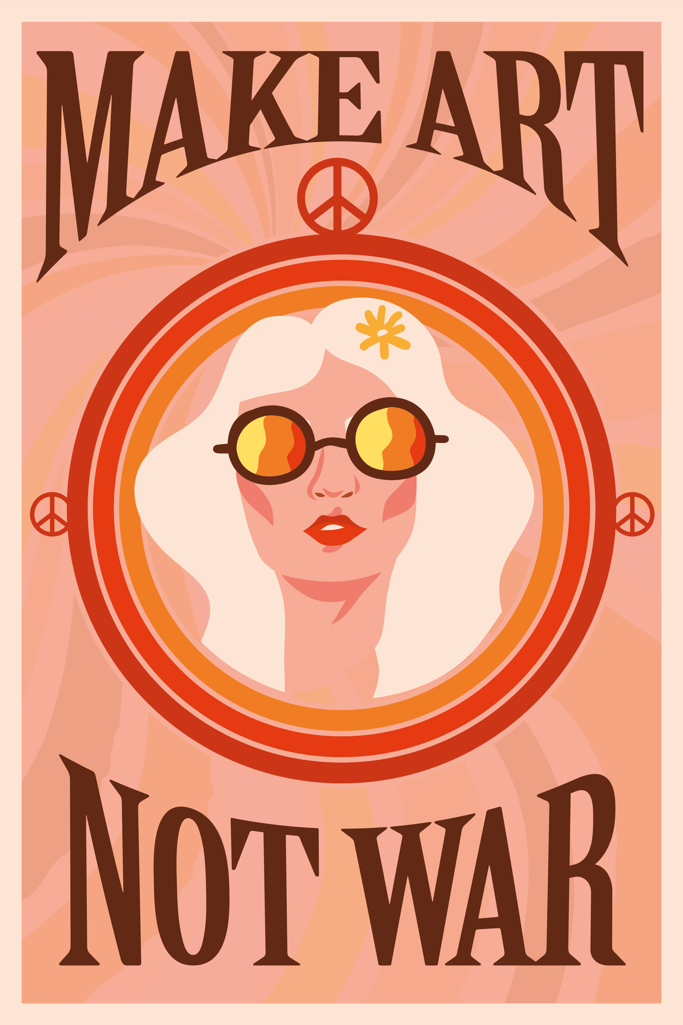 Poster text gör konst inte krig - Tenstickers