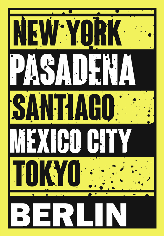 Poster text städer text overlay - Tenstickers